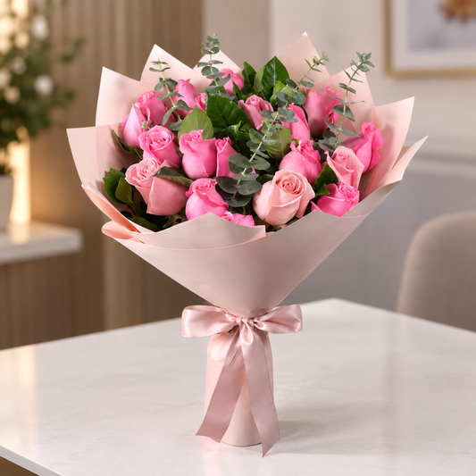 Ramo de 18 Rosas Rosadas