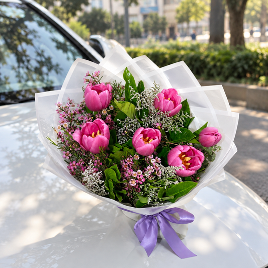 Ramo de Tulipanes Rosados