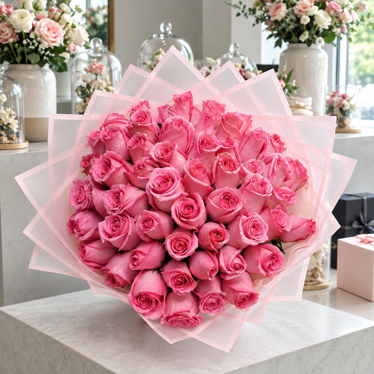 Ramo Buchón de Rosas Rosadas